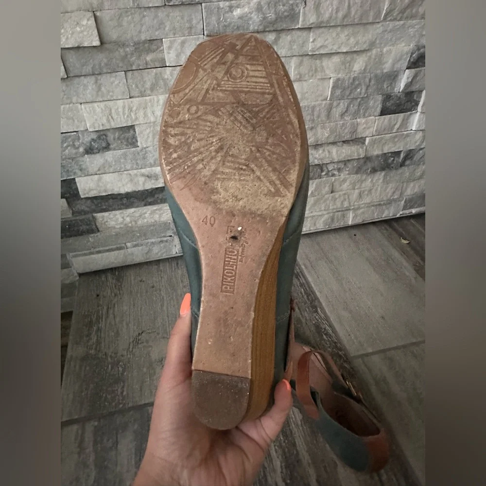 Picolinos Women's Leather Mary Jane  Leather Casual Shoes Blue and Brown Size 40 - Picture 12 of 12